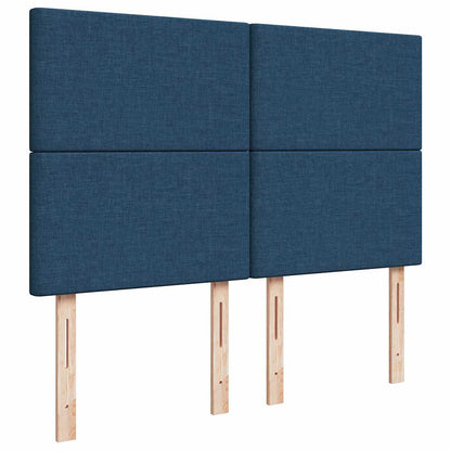 Ottoman-Bett mit Matratze Blau 140x200 cm Stoff