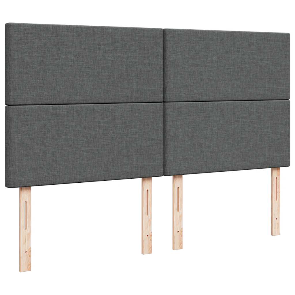 Ottoman-Bett mit Matratze Dunkelgrau 160x200 cm Stoff