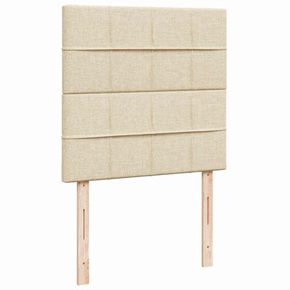 Ottoman-Bett mit Matratze Creme 90x190 cm Stoff
