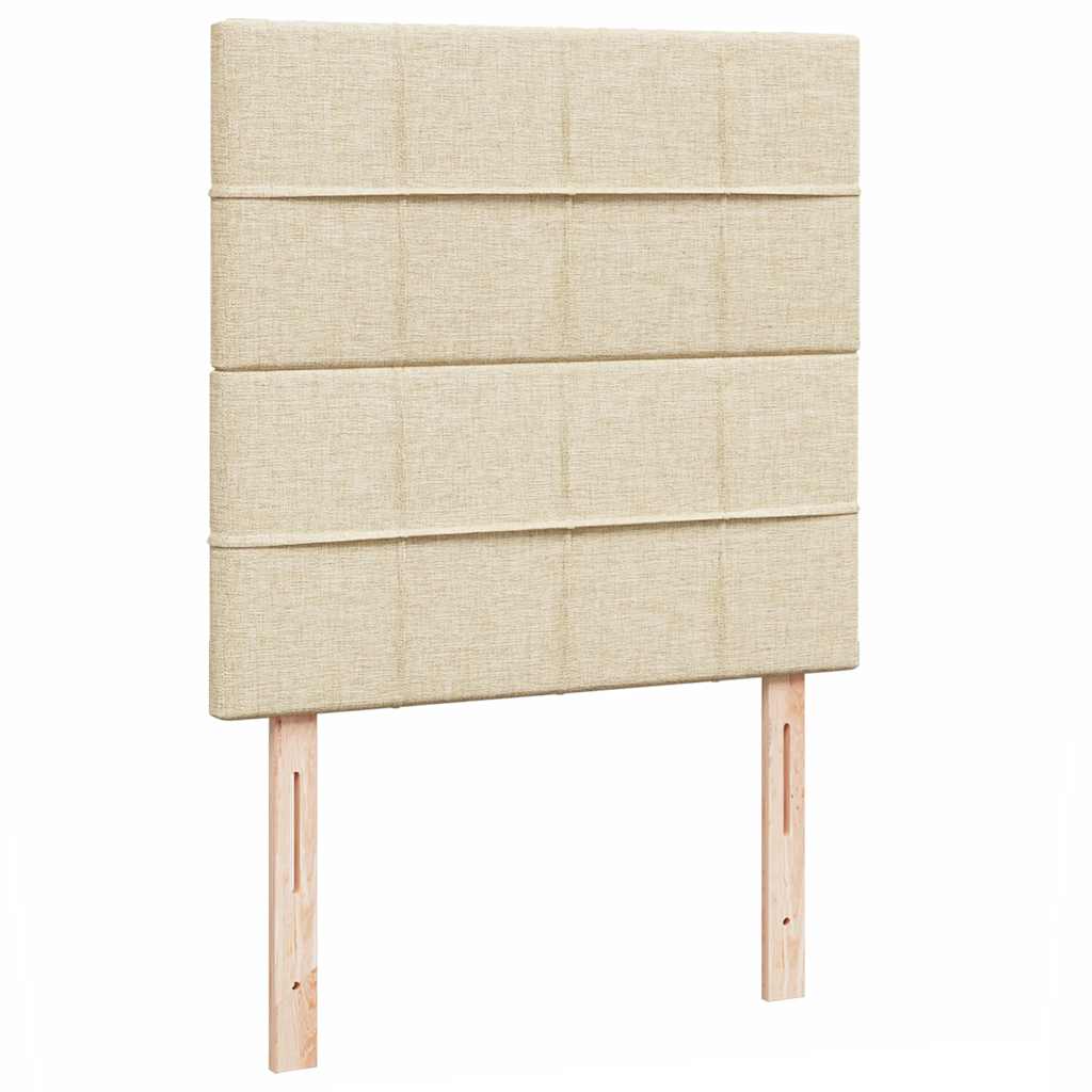 Ottoman-Bett mit Matratze Creme 100x200 cm Stoff