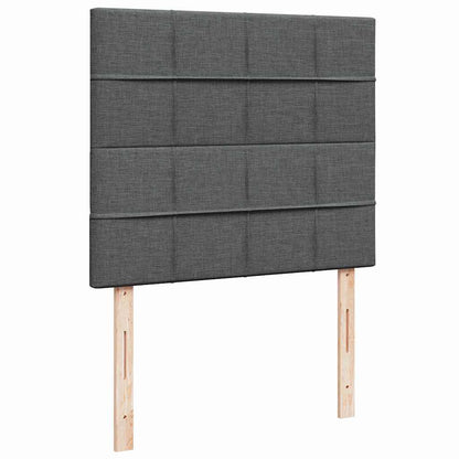 Ottoman-Bett mit Matratze Dunkelgrau 120x200 cm Stoff