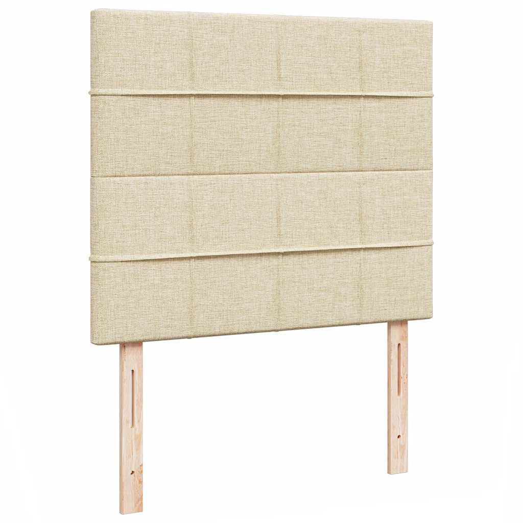 Ottoman-Bett mit Matratze Creme 120x200 cm Stoff