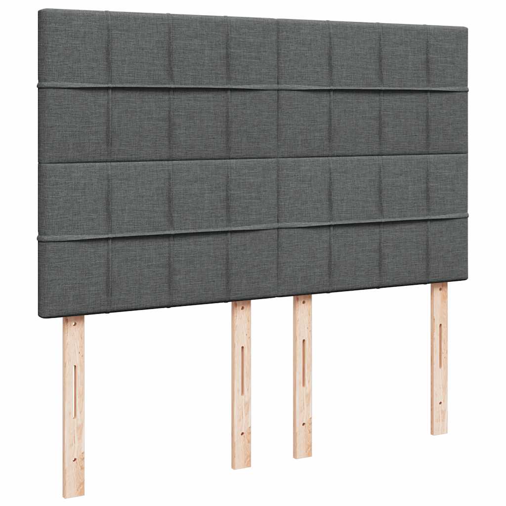 Ottoman-Bett mit Matratze Dunkelgrau 140x190 cm Stoff