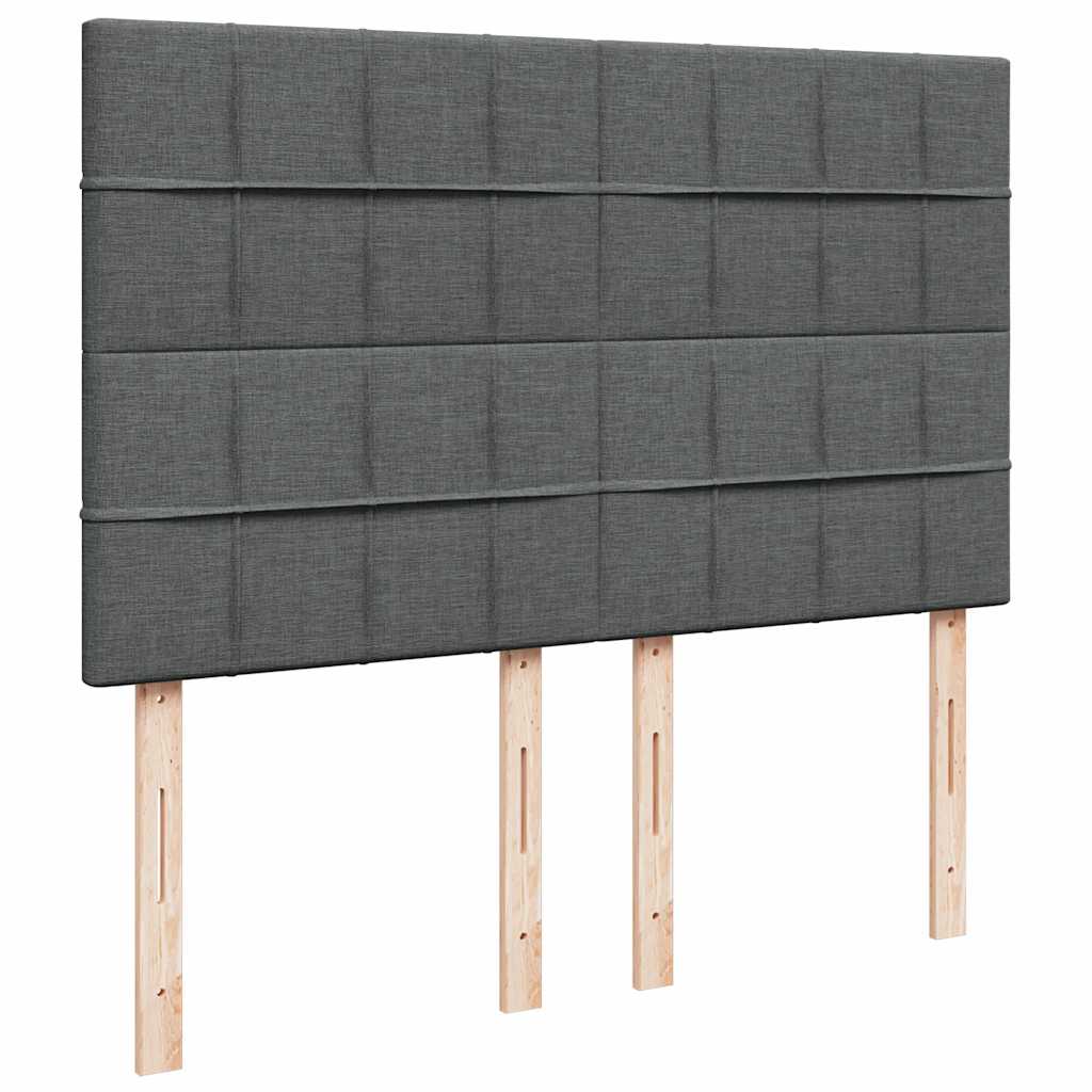Ottoman-Bett mit Matratze Dunkelgrau 140x200 cm Stoff