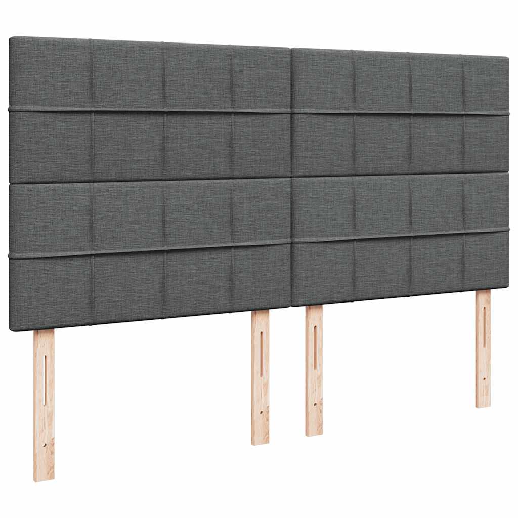 Ottoman-Bett mit Matratze Dunkelgrau 160x200 cm Stoff