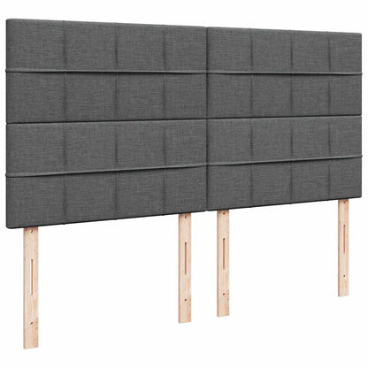 Ottoman-Bett mit Matratzen Dunkelgrau 200x200 cm Stoff