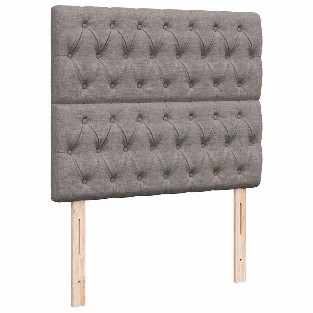 Ottoman-Bett mit Matratze Taupe 120x190 cm Stoff