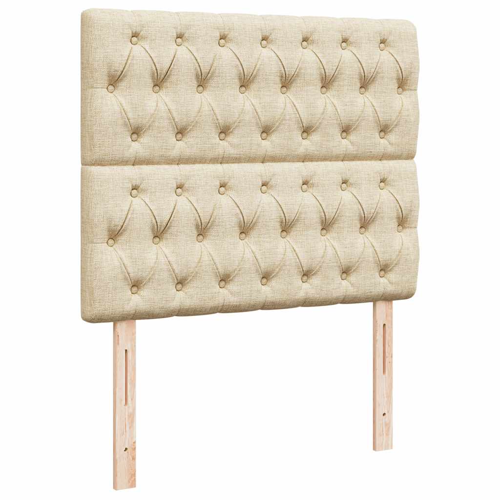 Ottoman-Bett mit Matratze Creme 120x190 cm Stoff