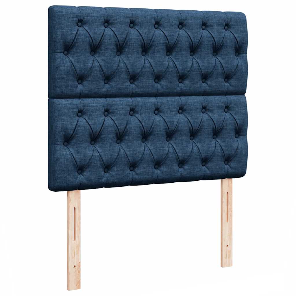Ottoman-Bett mit Matratze Blau 120x190 cm Stoff