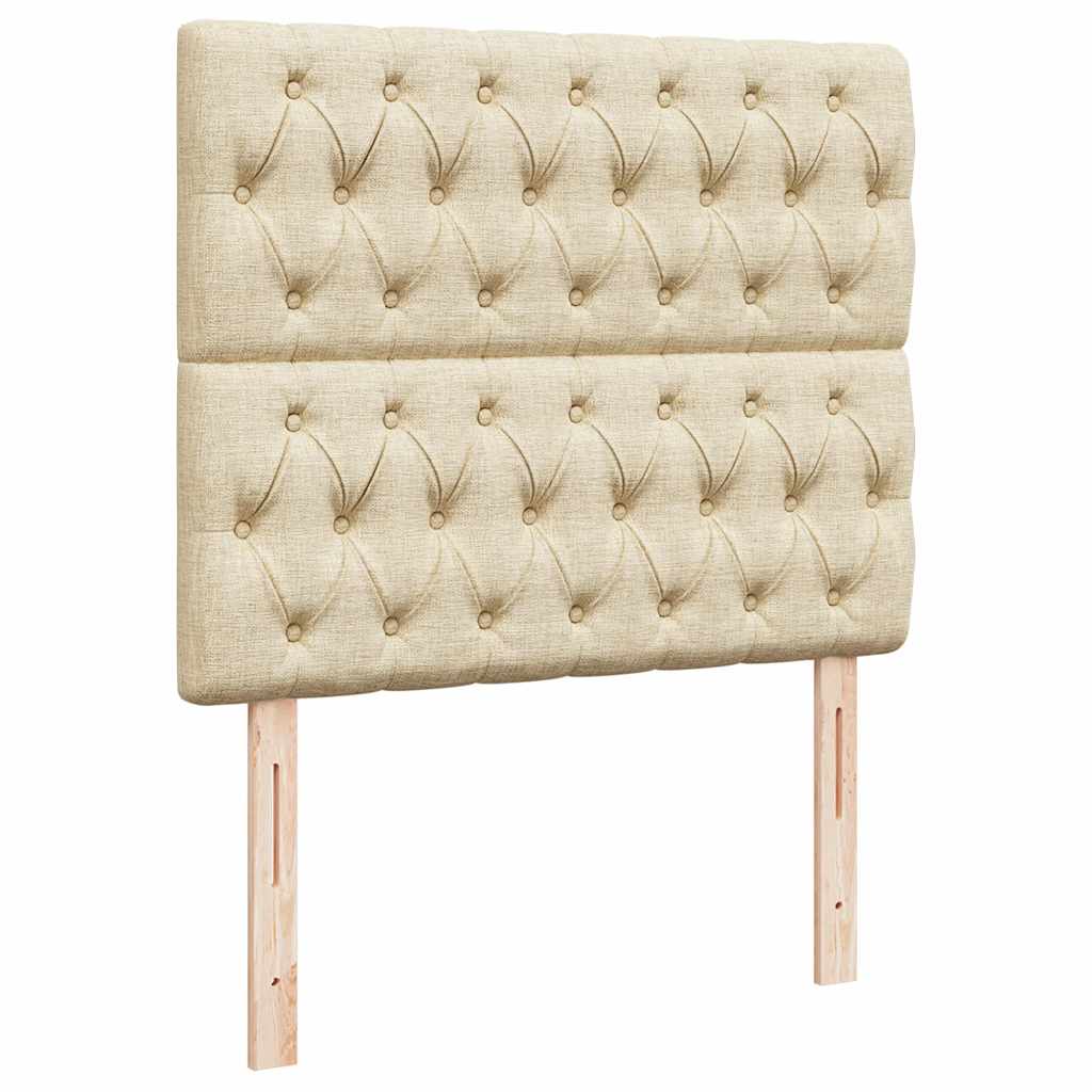 Ottoman-Bett mit Matratze Creme 120x200 cm Stoff