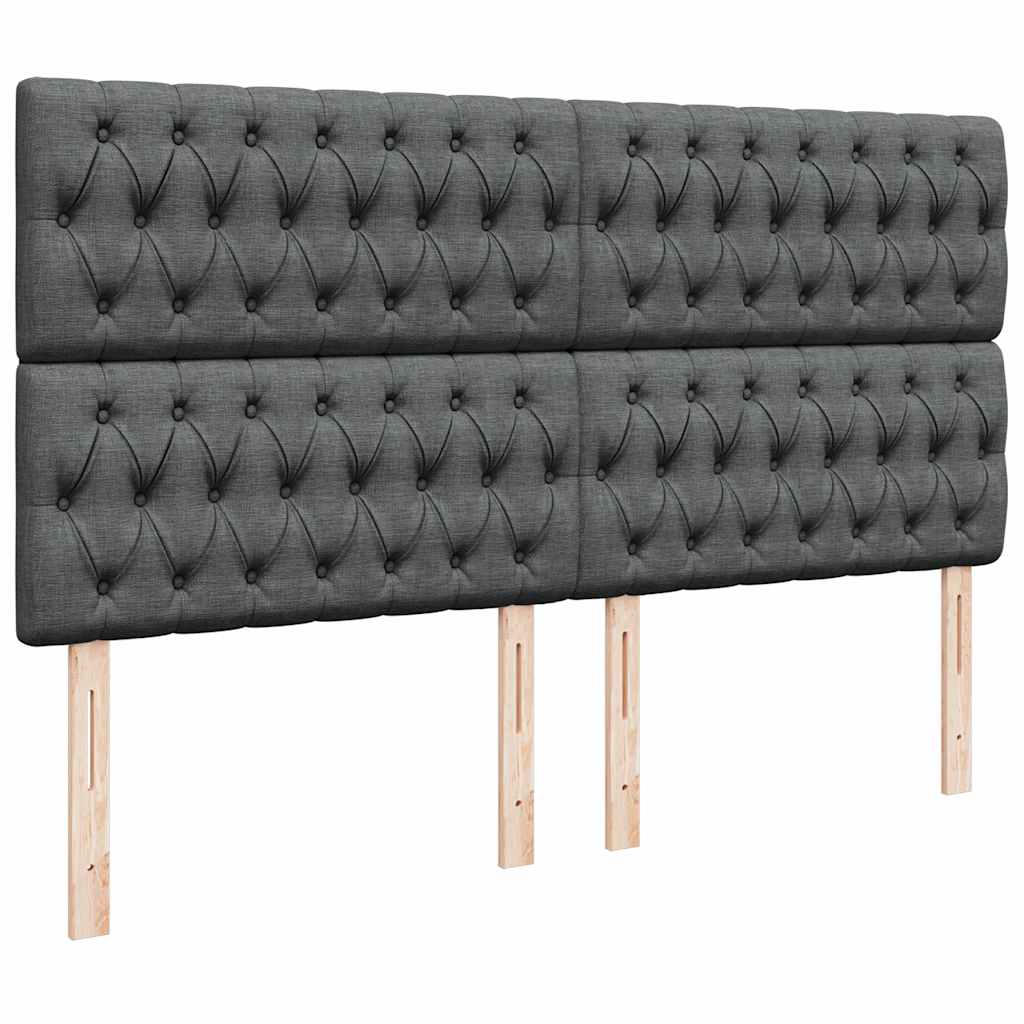 Ottoman-Bett mit Matratze Dunkelgrau 160x200 cm Stoff