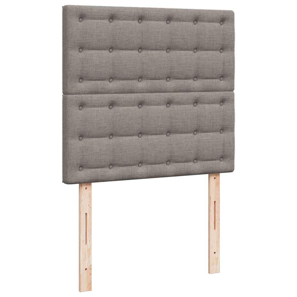 Ottoman-Bett mit Matratze Taupe 80x200 cm Stoff