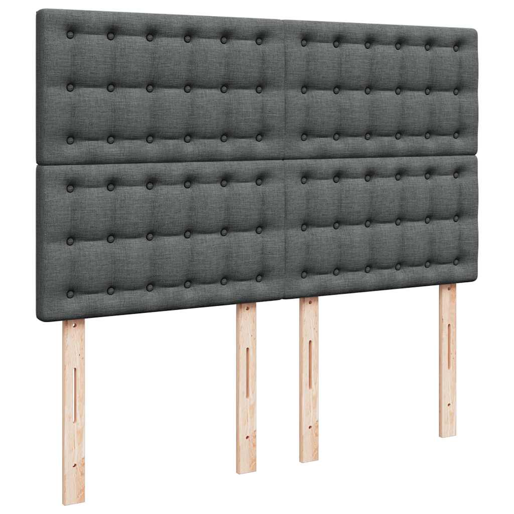 Ottoman-Bett mit Matratze Dunkelgrau 140x200 cm Stoff