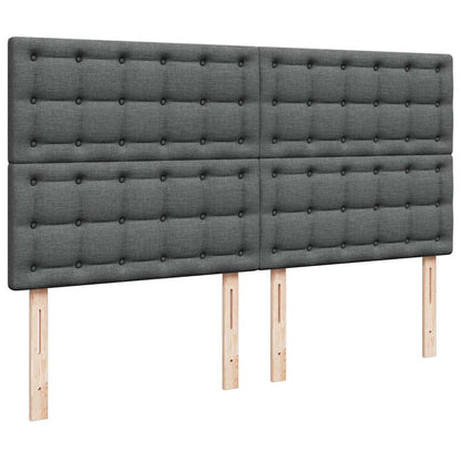 Ottoman-Bett mit Matratze Dunkelgrau 160x200 cm Stoff