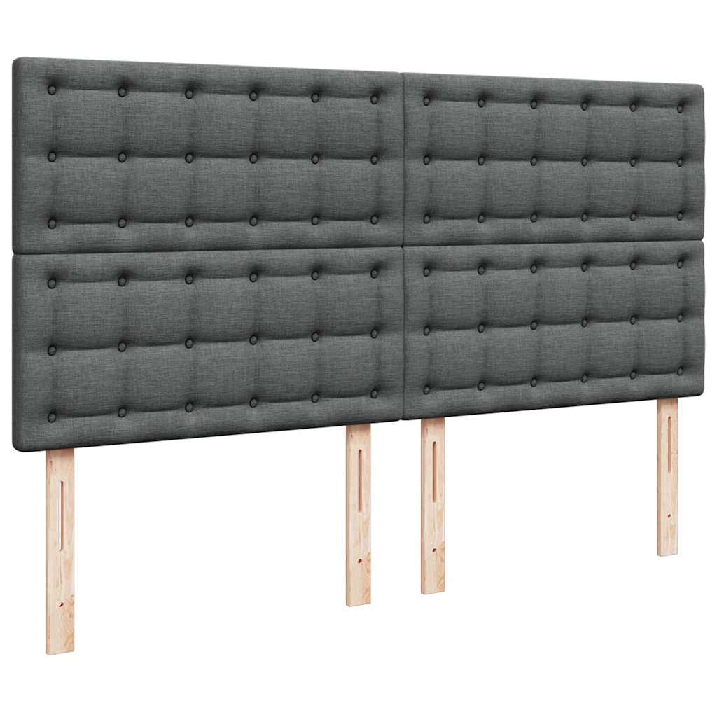 Ottoman-Bett mit Matratze Dunkelgrau 160x200 cm Stoff