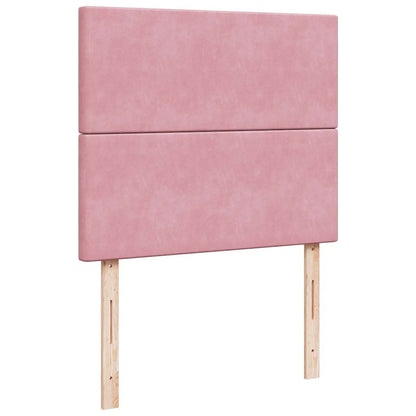 Ottoman-Bett mit Matratzen Rosa 120x200 cm Samt