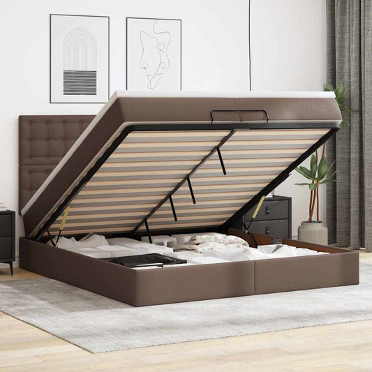 Ottoman bed with mattresses black 180x200 cm velvet