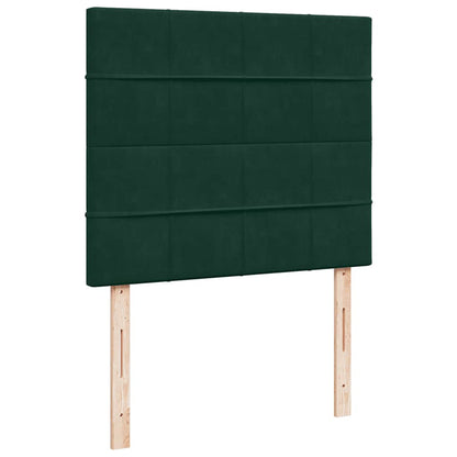 Ottoman-Bett mit Matratzen Dunkelgrün 120x200 cm Samt
