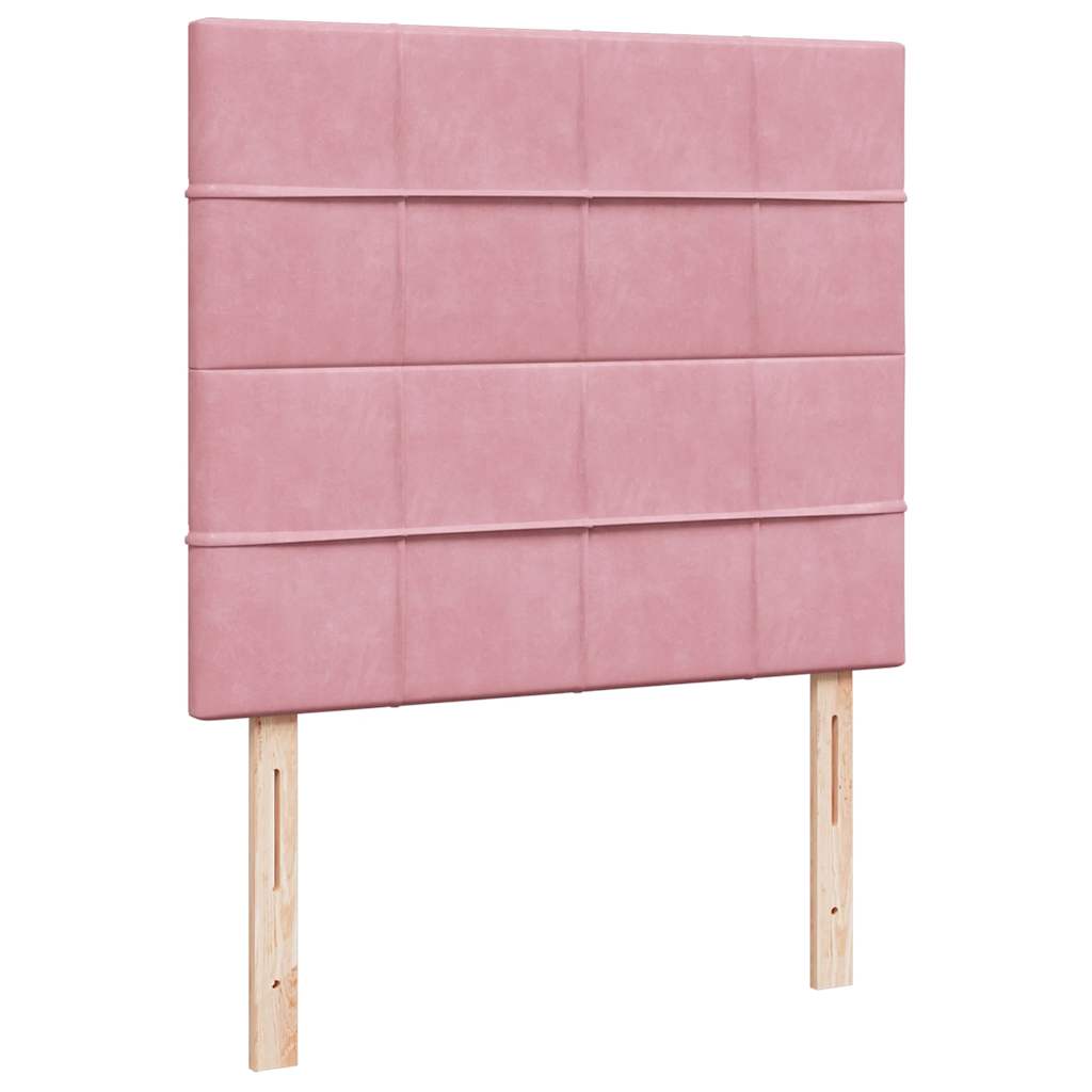 Ottoman-Bett mit Matratzen Rosa 120x200 cm Samt