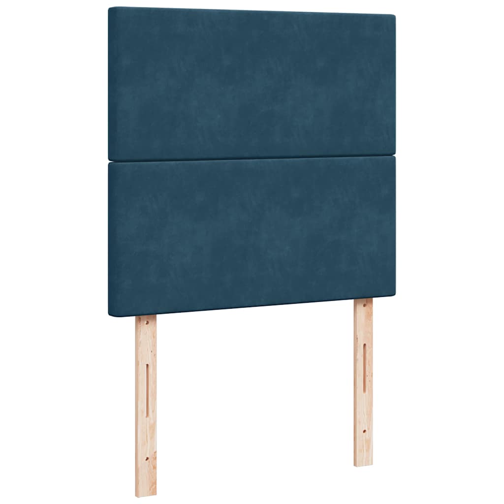 Ottoman-Bett mit Matratzen Dunkelblau 200x200 cm Samt