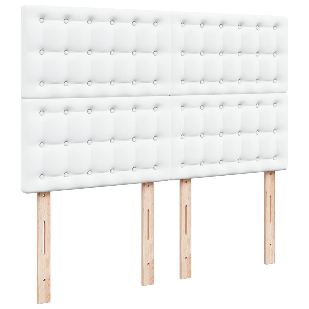 Ottoman-Bett mit Matratze & LEDs Weiß 140x200 cm Kunstleder