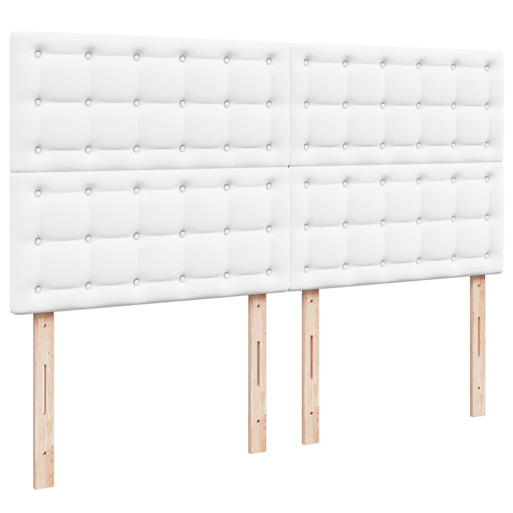 Ottoman-Bett mit Matratze & LEDs Weiß 160x200 cm Kunstleder