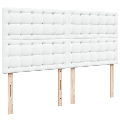 Ottoman-Bett mit Matratze & LEDs Weiß 160x200 cm Kunstleder