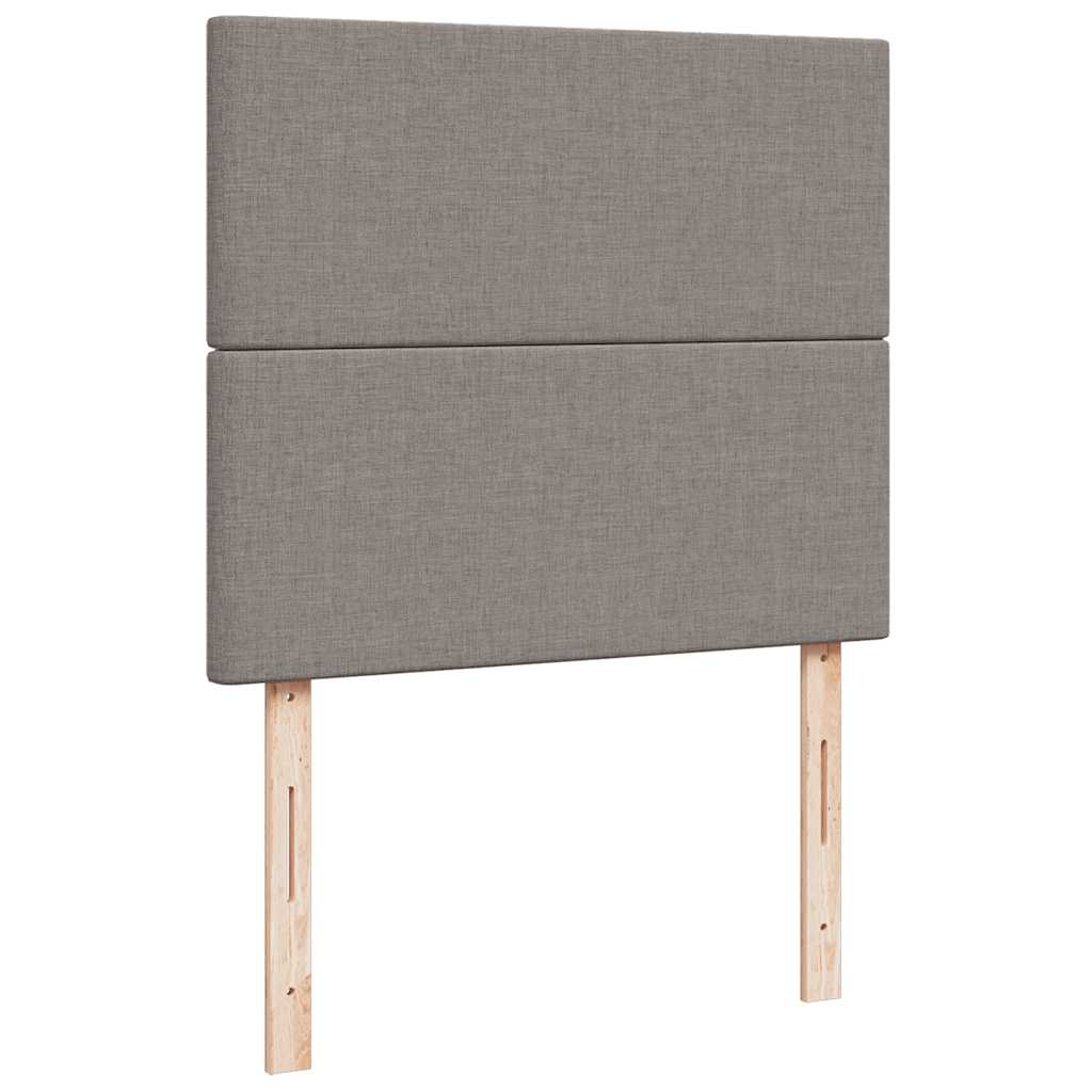Ottoman-Bett mit Matratze & LEDs Taupe 120x190 cm Stoff
