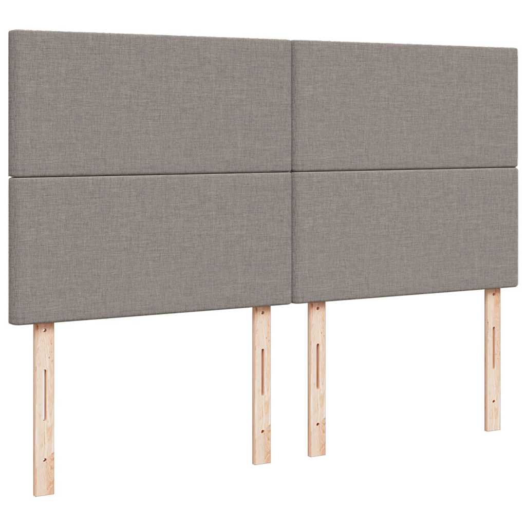 Ottoman-Bett mit Matratze & LEDs Taupe 160x200 cm Stoff