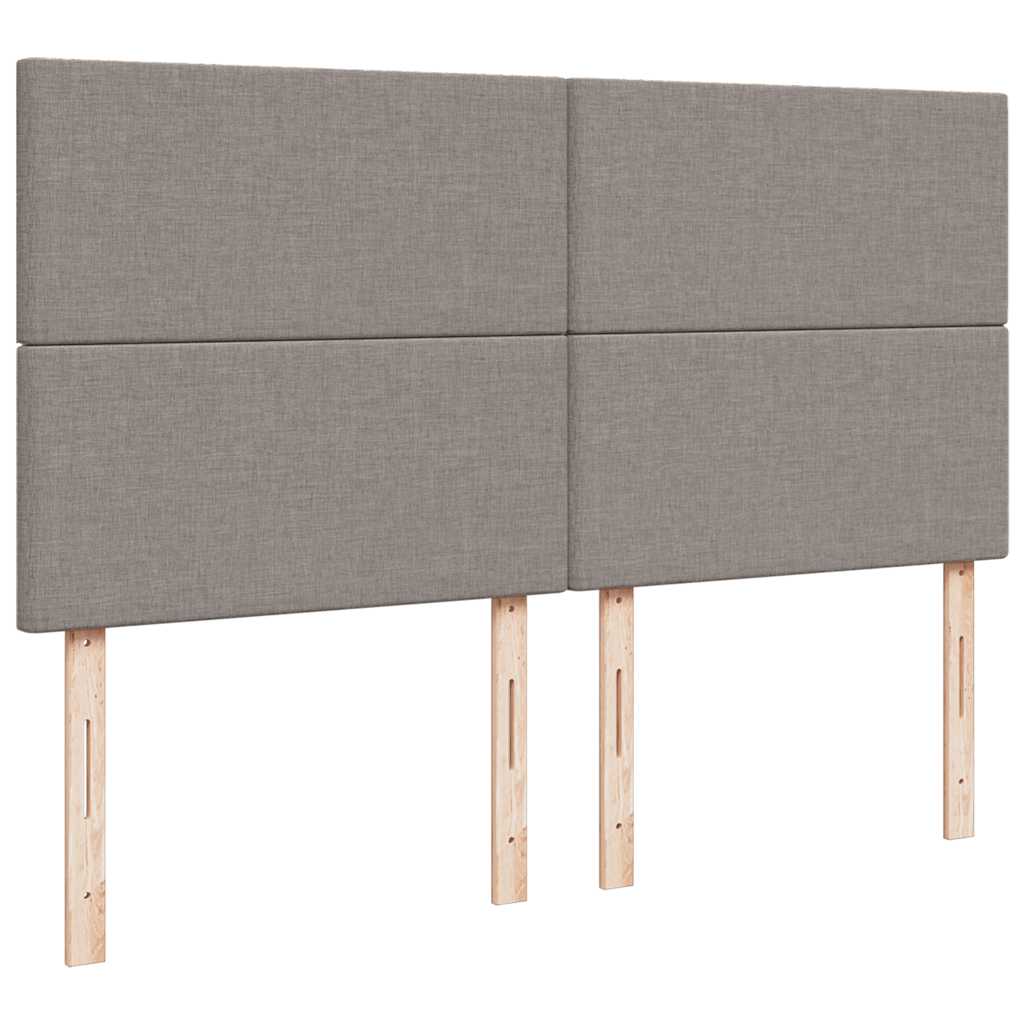 Ottoman-Bett mit Matratze & LEDs Taupe 180x200 cm Stoff
