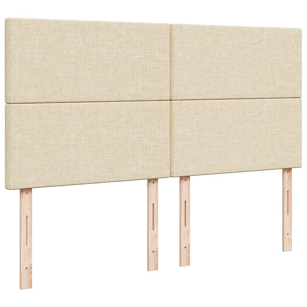 Ottoman-Bett mit Matratze & LEDs Creme 180x200 cm Stoff