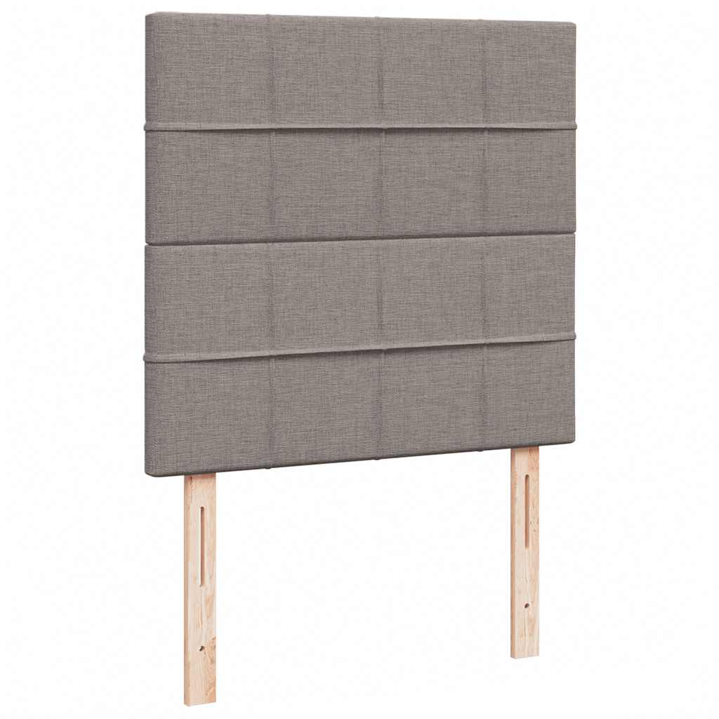 Ottoman-Bett mit Matratze & LEDs Taupe 100x200 cm Stoff