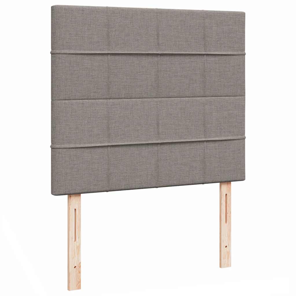 Ottoman-Bett mit Matratze & LEDs Taupe 120x190 cm Stoff