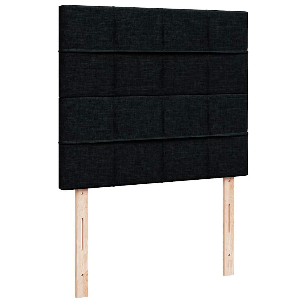 Ottoman-Bett mit Matratze & LEDs Schwarz 120x200 cm Stoff