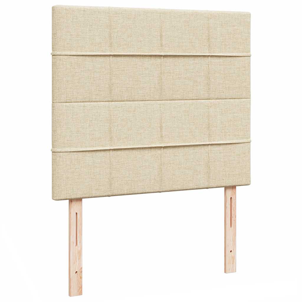 Ottoman-Bett mit Matratze & LEDs Creme 120x200 cm Stoff