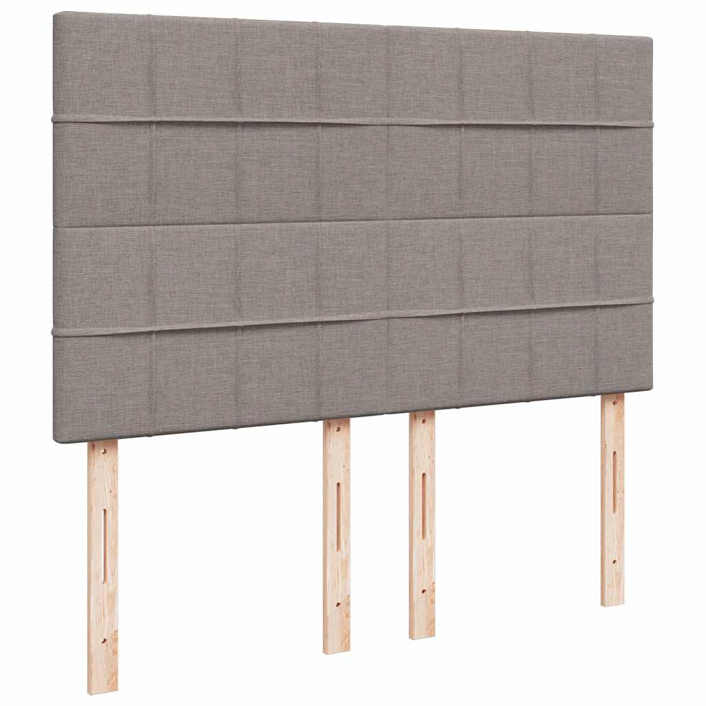 Ottoman-Bett mit Matratze & LEDs Taupe 140x190 cm Stoff
