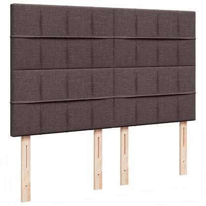 Ottoman-Bett mit Matratze & LEDs Dunkelbraun 140x200 cm Stoff
