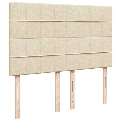 Ottoman-Bett mit Matratze & LEDs Creme 140x200 cm Stoff