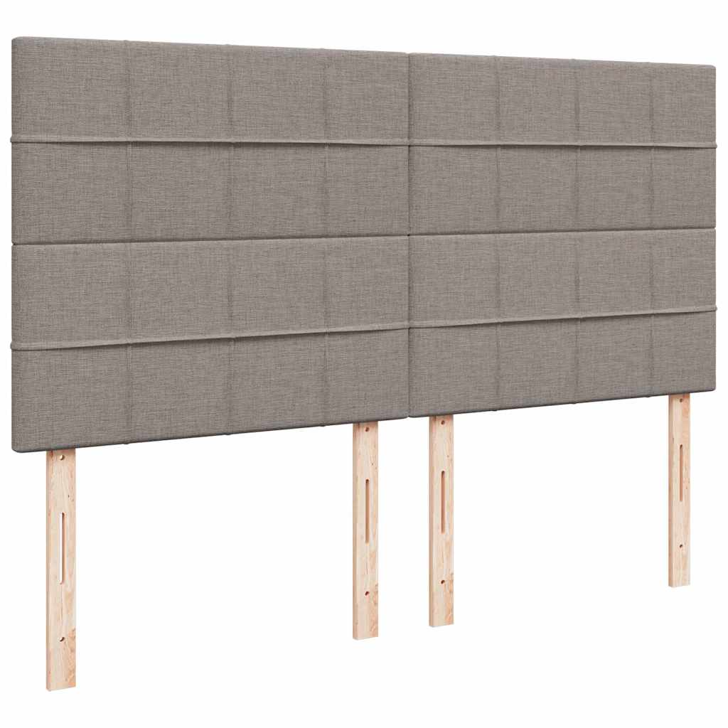 Ottoman-Bett mit Matratze & LEDs Taupe 160x200 cm Stoff
