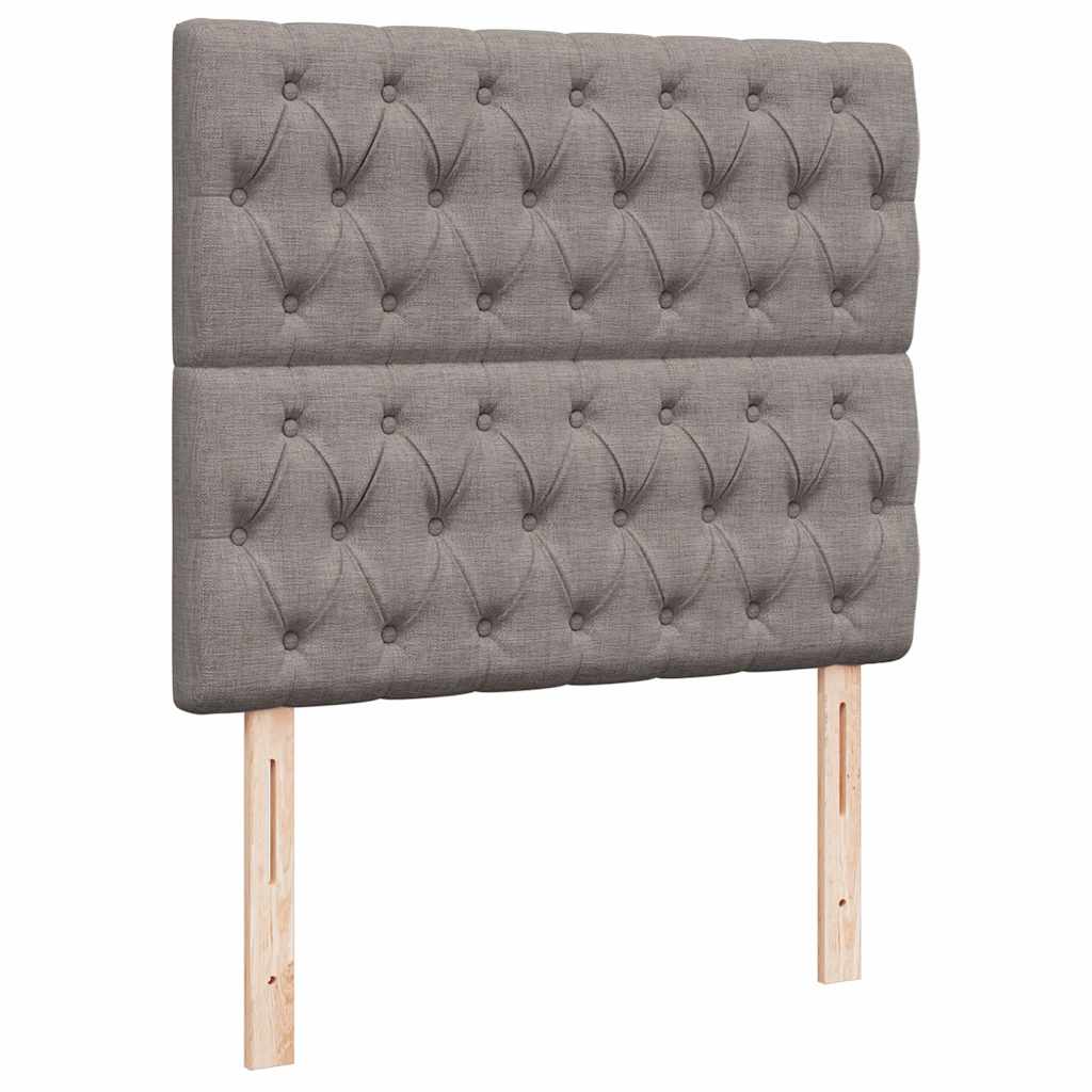 Ottoman-Bett mit Matratze & LEDs Taupe 120x190 cm Stoff