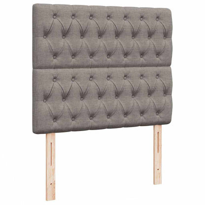 Ottoman-Bett mit Matratze & LEDs Taupe 120x190 cm Stoff