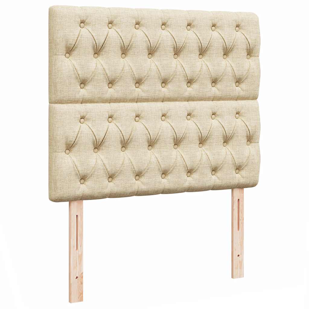 Ottoman-Bett mit Matratze & LEDs Creme 120x190 cm Stoff