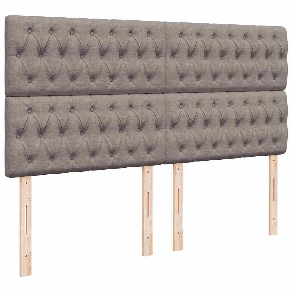 Ottoman-Bett mit Matratze & LEDs Taupe 160x200 cm Stoff