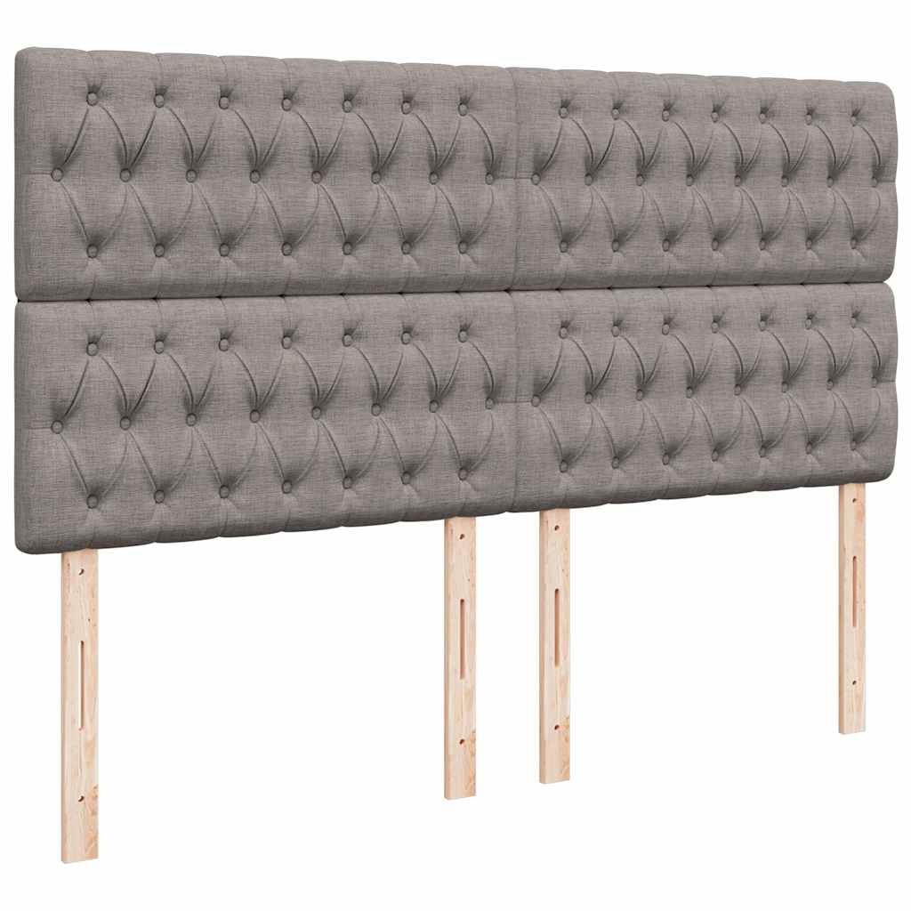 Ottoman-Bett mit Matratze & LEDs Taupe 180x200 cm Stoff