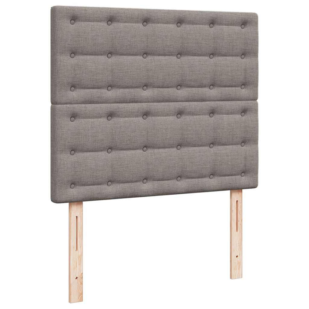 Ottoman-Bett mit Matratze & LEDs Taupe 120x200 cm Stoff