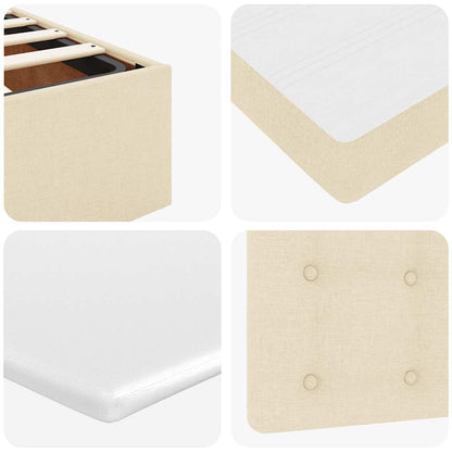 Ottoman-Bett mit Matratze & LEDs Creme 120x200 cm Stoff