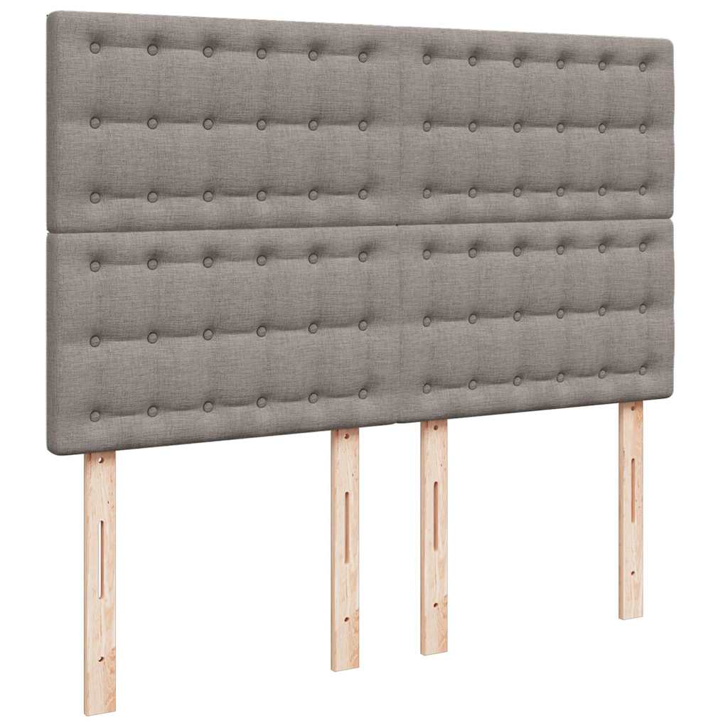 Ottoman-Bett mit Matratze & LEDs Taupe 140x190 cm Stoff