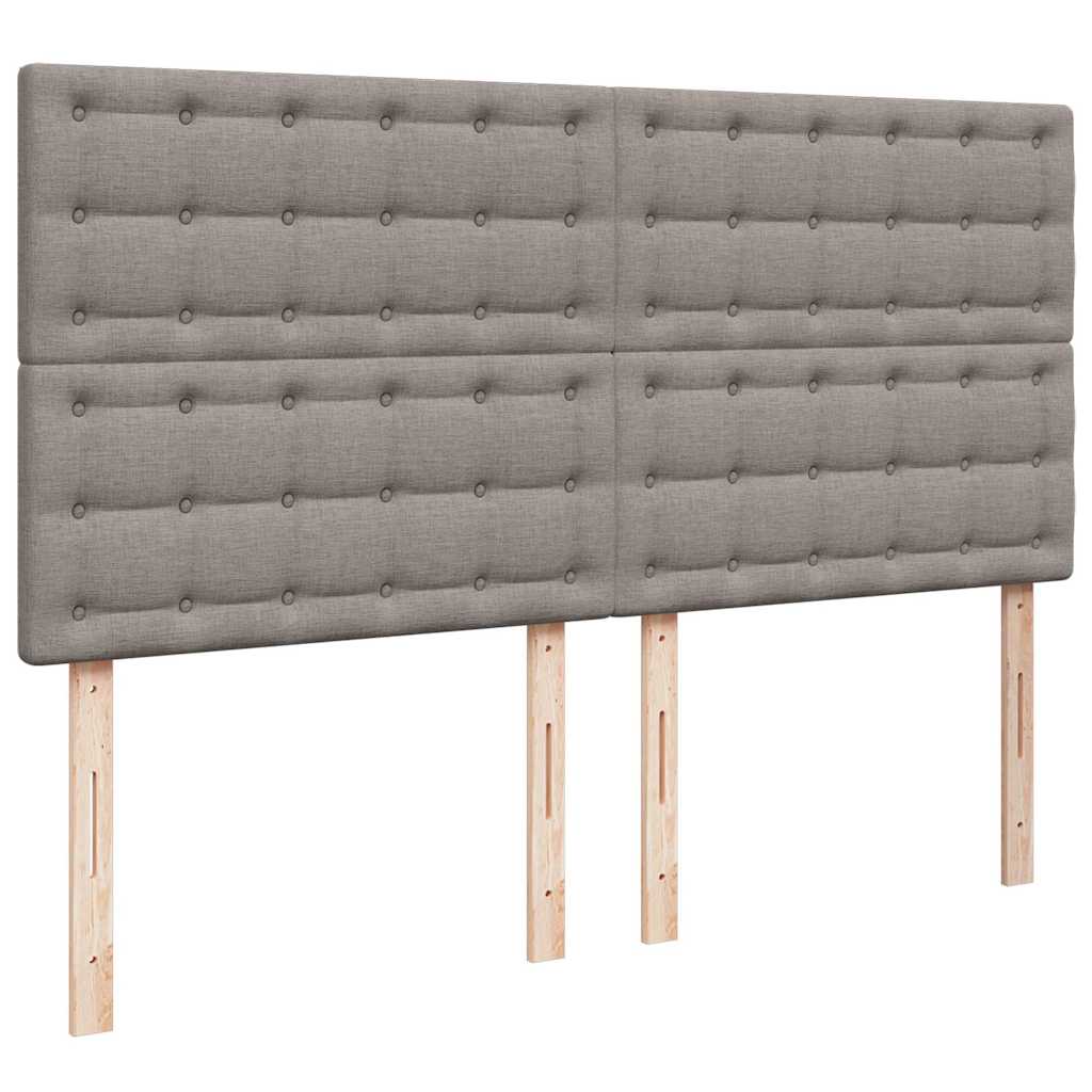 Ottoman-Bett mit Matratze & LEDs Taupe 180x200 cm Stoff