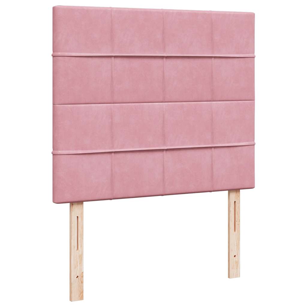 Ottoman-Bett mit Matratzen & LEDs Rosa 120x200 cm Samt