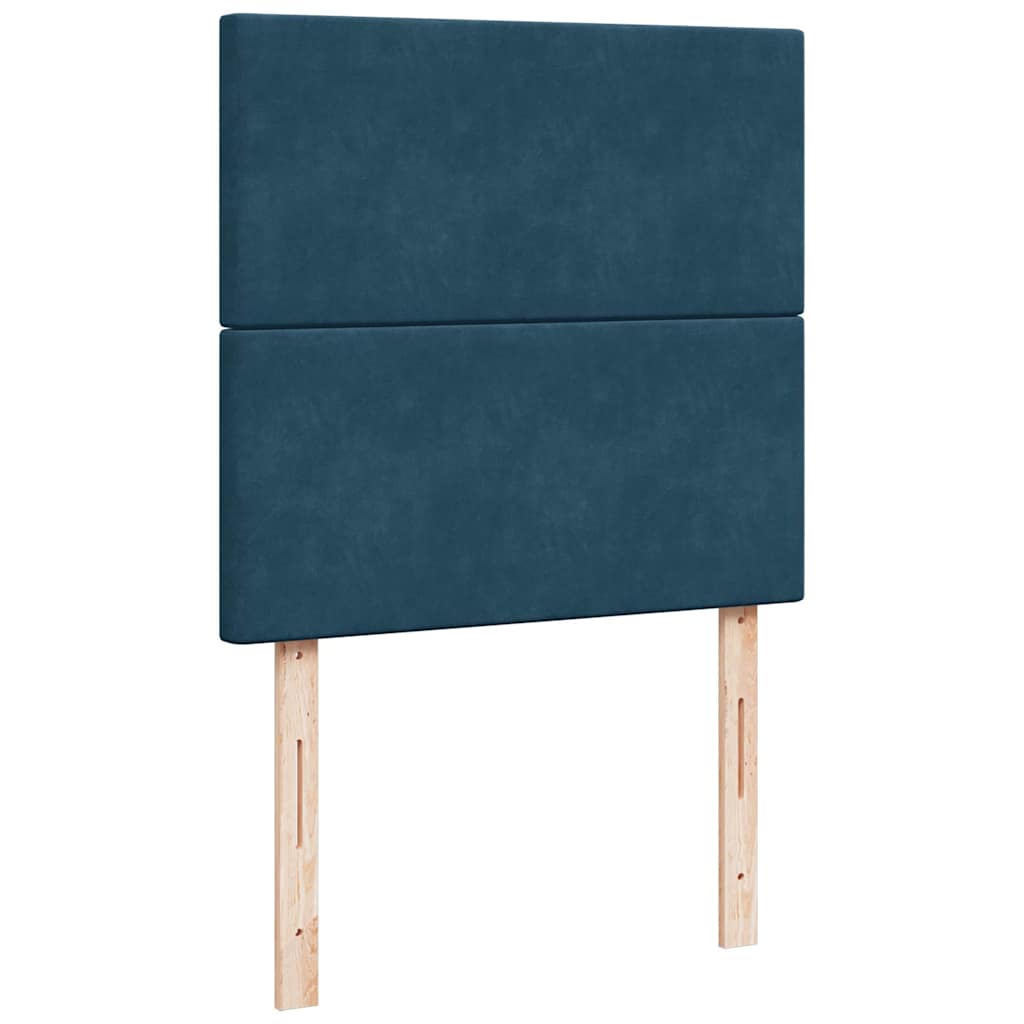Ottoman-Bett mit Matratzen & LED Dunkelblau 200x200 cm Samt